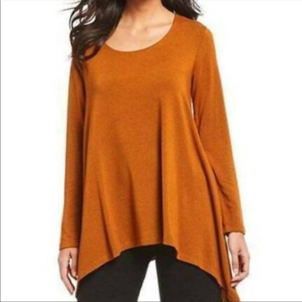 BRYN WALKER NWOT - Lightweight Knit Asymmetrical Lagenlook Fall Size L